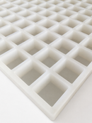 6-mL-Silikon-Gummiform für quadratische Gummies, 165 Kavitäten — Schrägansicht