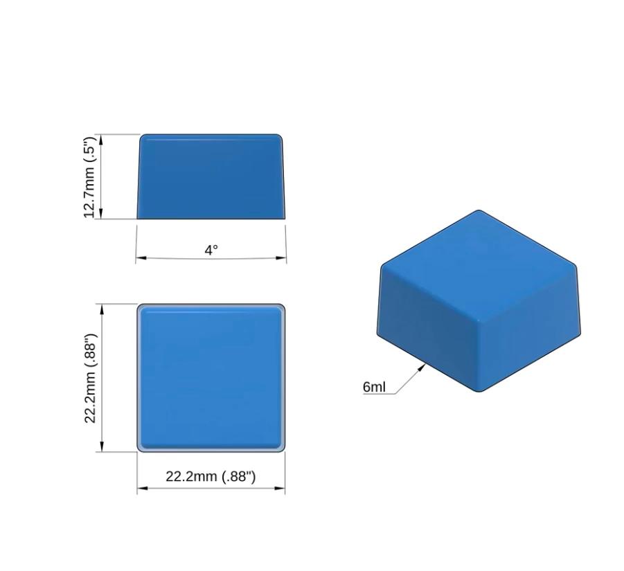 6 ml Quadratform - 165 Hohlräume